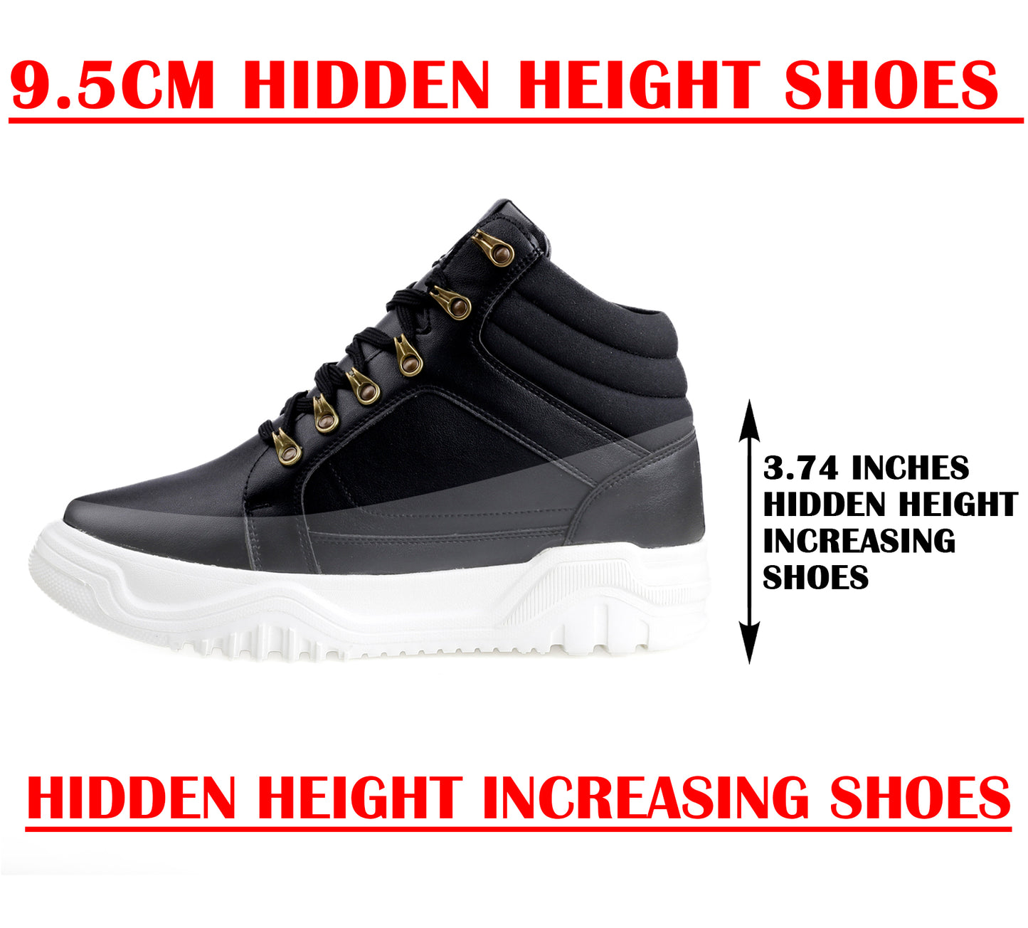 Men's Lift Shoes –9.5cm ( 3.74 in)