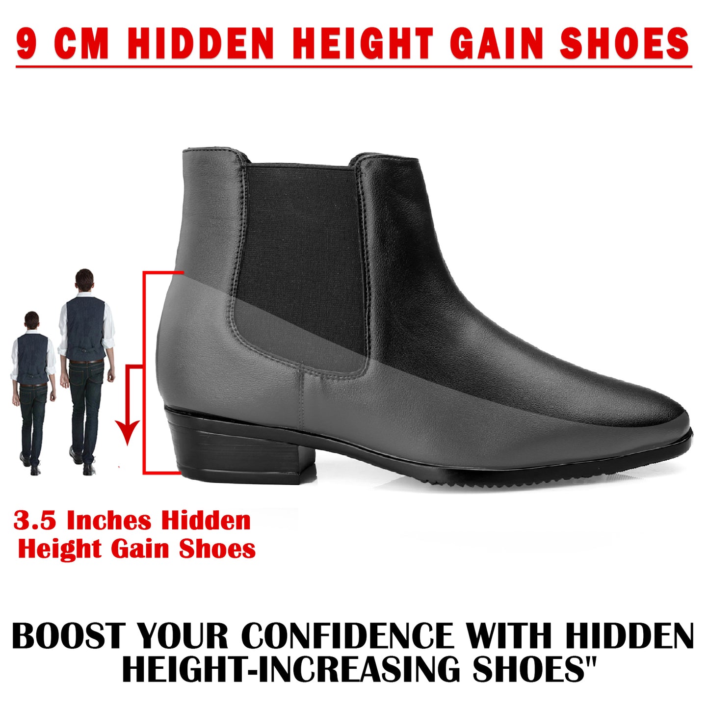 Men’s Chelsea Boots with 9CM (3.5 In)