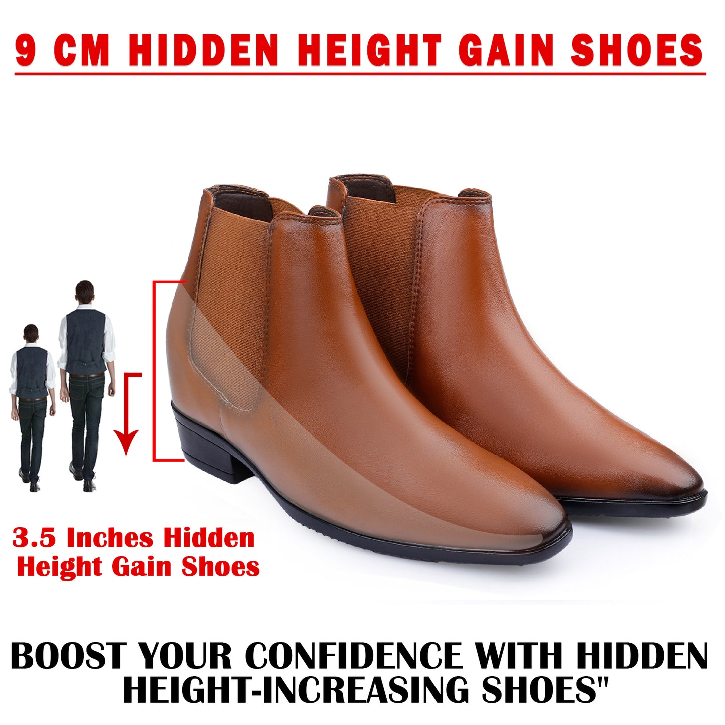 Men’s Chelsea Boots with 9CM (3.5 In)