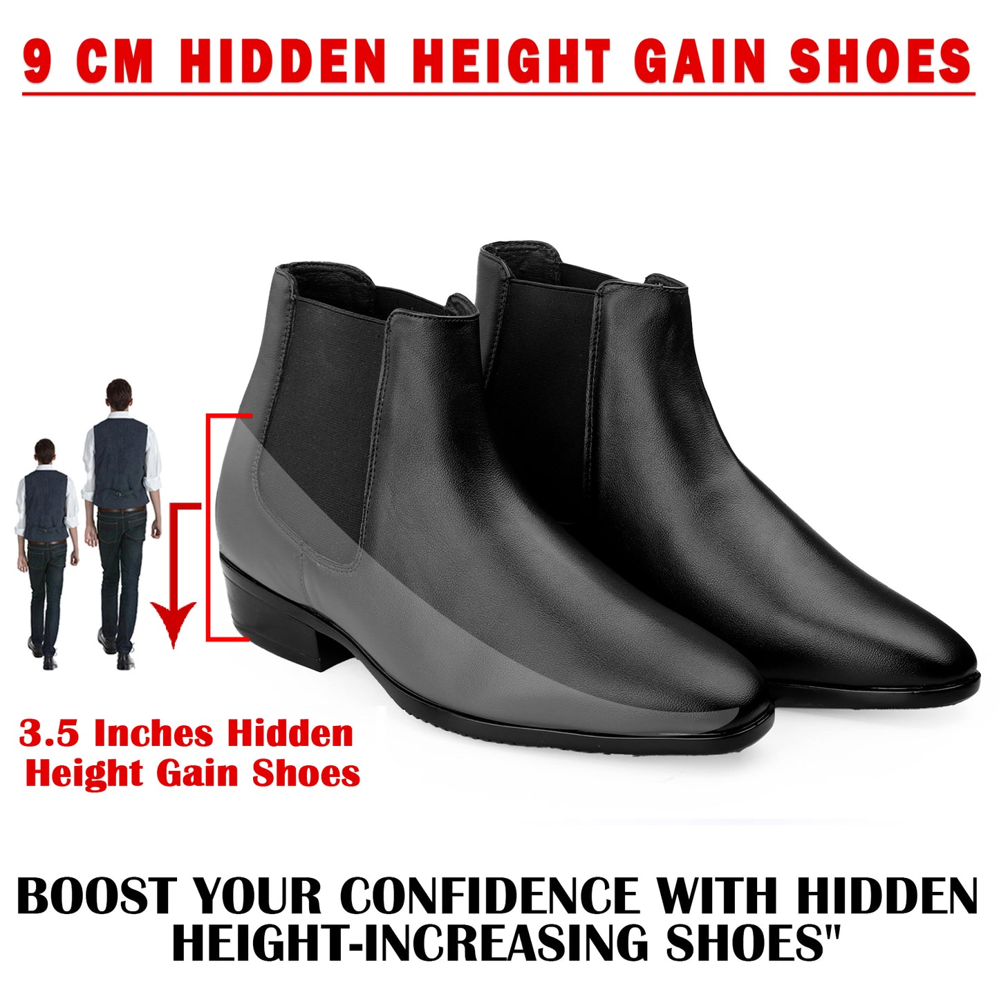 Men’s Chelsea Boots with 9CM (3.5 In)