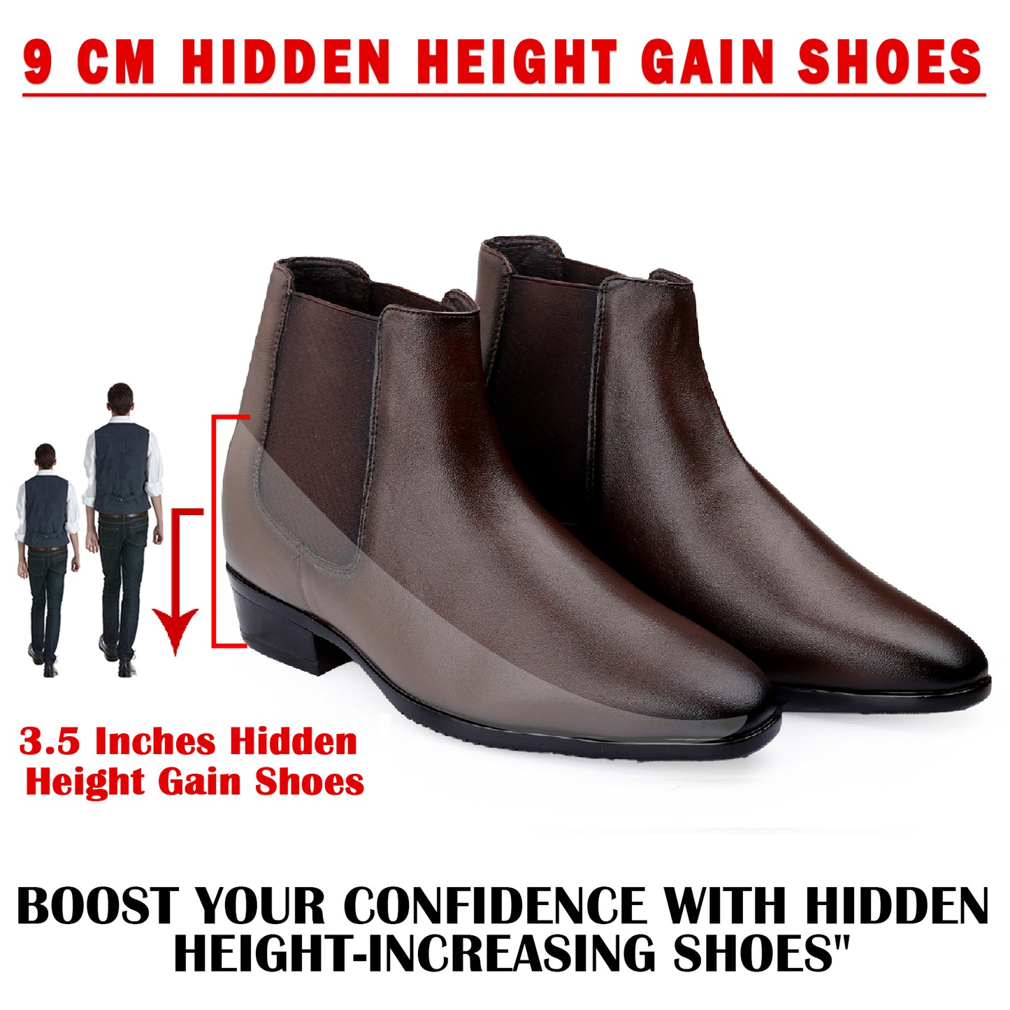 Men’s Chelsea Boots with 9CM (3.5 In)