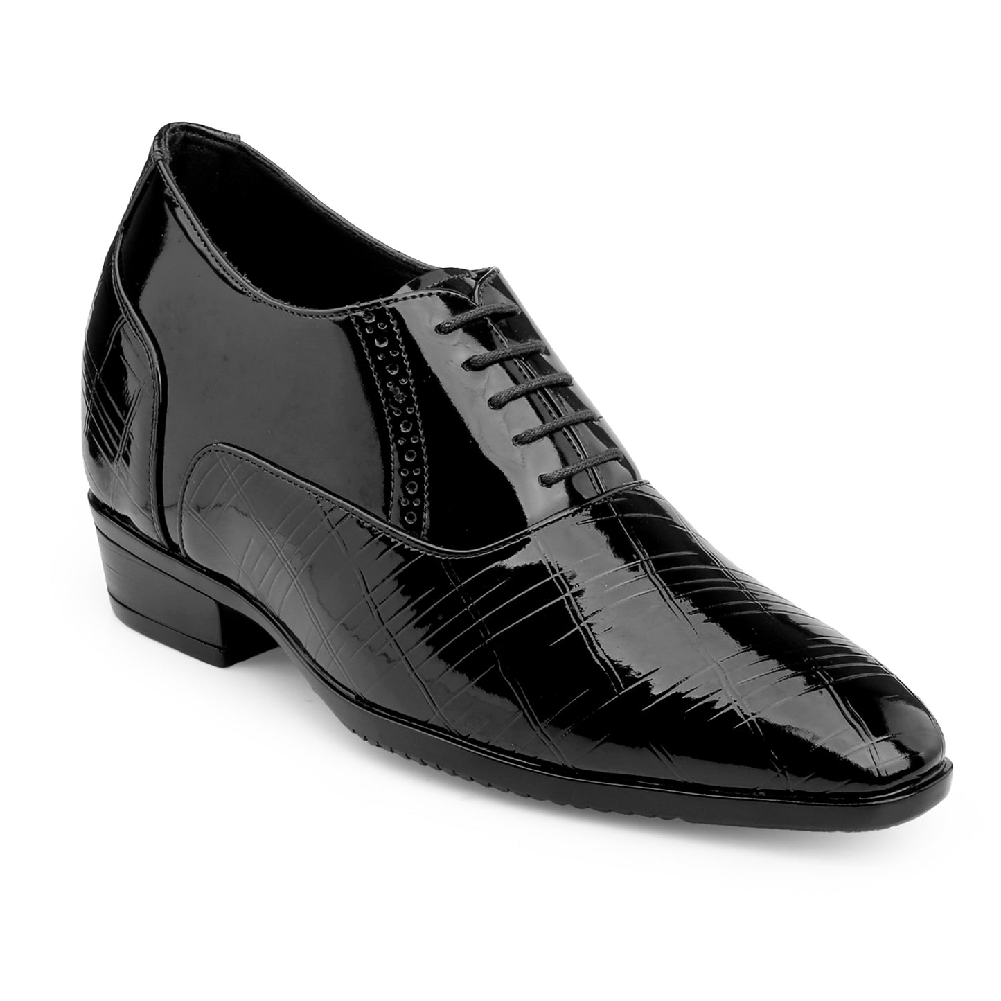 Glossy Black Elevator Shoes 9CM (3.5in)
